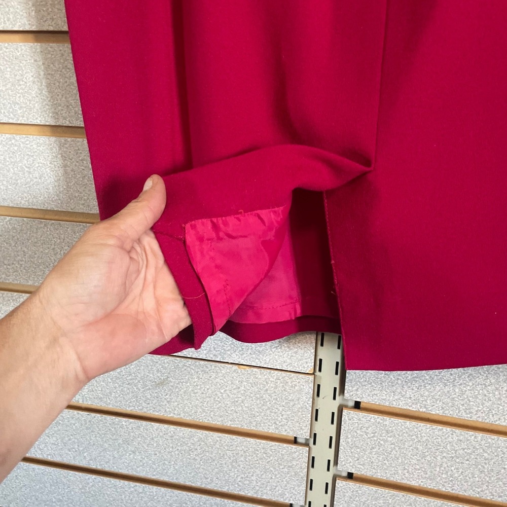 Kasper for‎ ASL Women's Wool Skirt Suit Set Blazer Jacket Size 16 Magenta - Picture 10 of 12